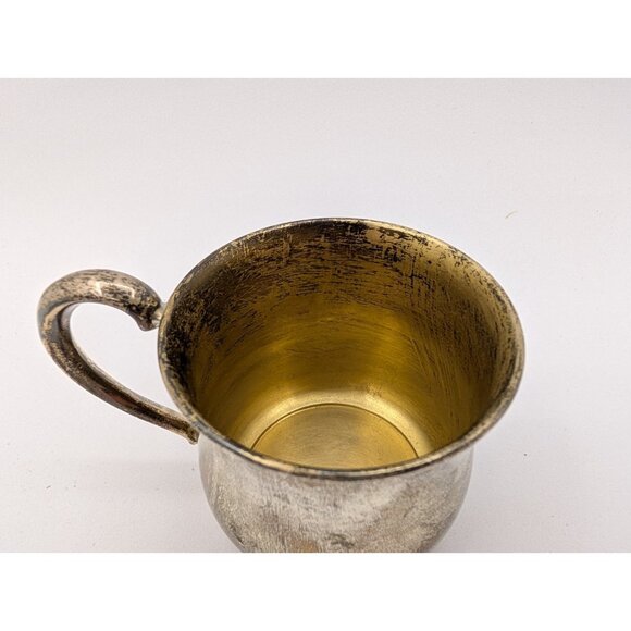 Vintage Gorham Sterling Silver Baby Cup #1944 monogrammed DBM Unpolished - Picture 6 of 13